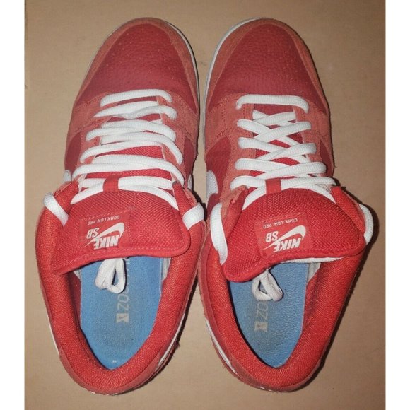 Nike SB Dunk Low Pro CHALLENGE RED/WHITE UNIVERSITY Men\'s Size 11 Good Condition main image 9
